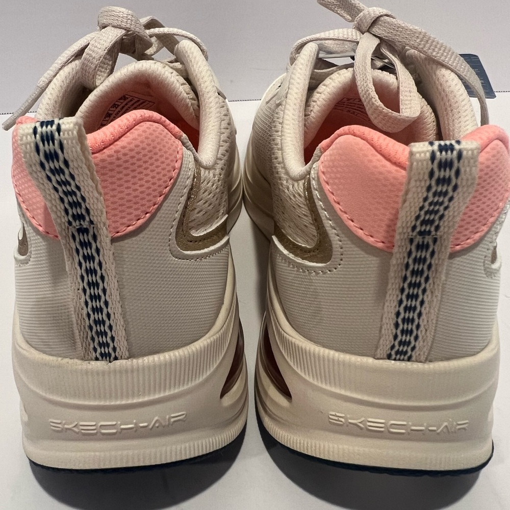 Skechers Women's Beige & Coral Skech-Air Walking Sneakers ‘Machine Washable’ NWT - Picture 7 of 16